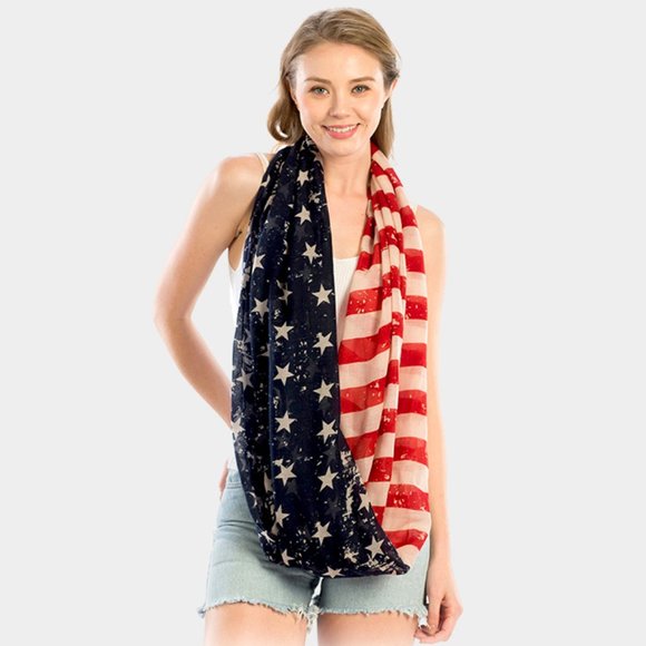 American Flag Infinity Scarf - Picture 2 of 2